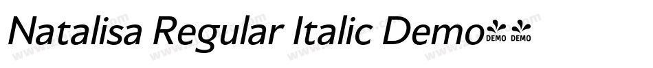 Natalisa Regular Italic Demo字体转换